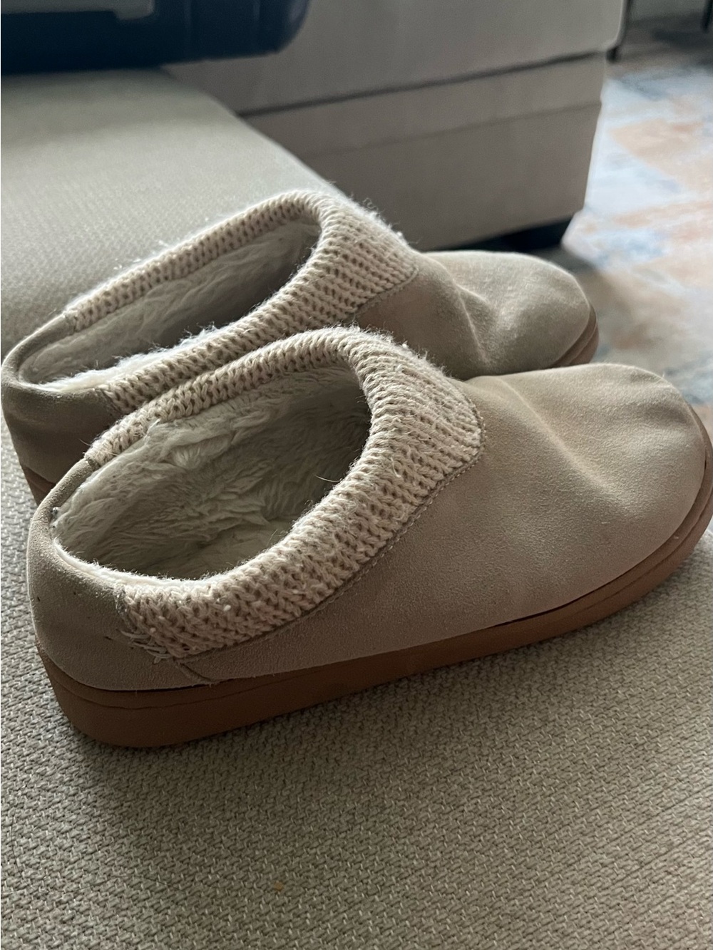 Clarks Women's Beige Cozy Slip-On Suede-Like Clog